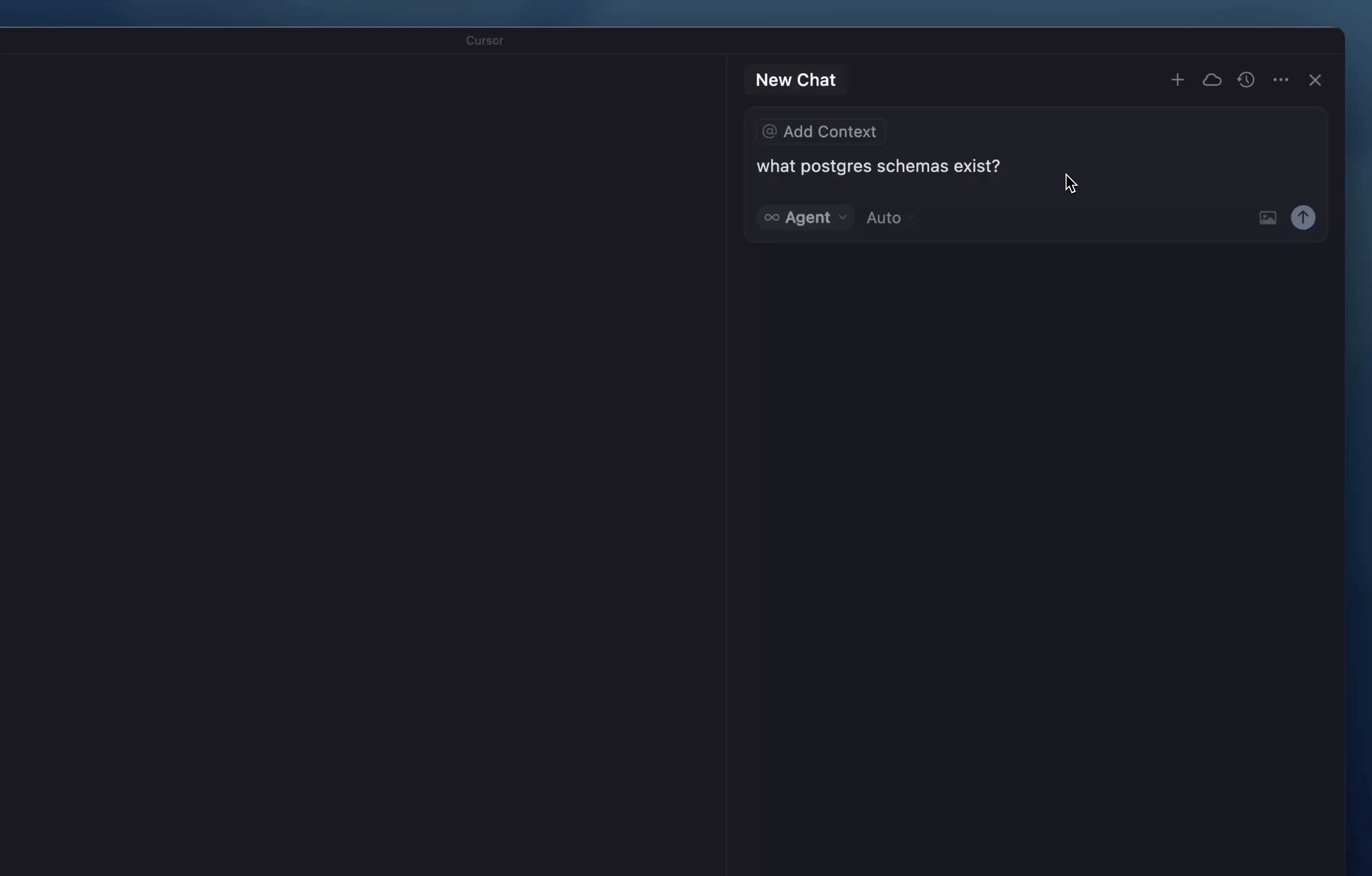 Agent using a PostgreSQL MCP server to list database schemas