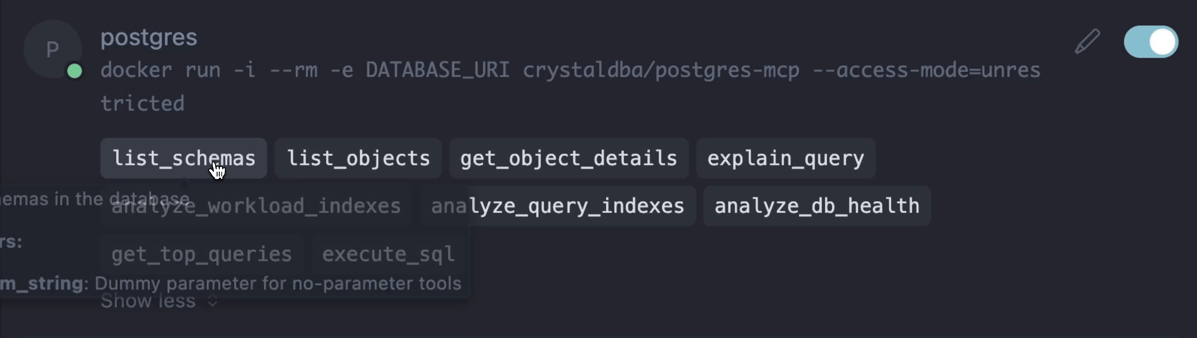 Toggling individual tools on and off within an MCP server